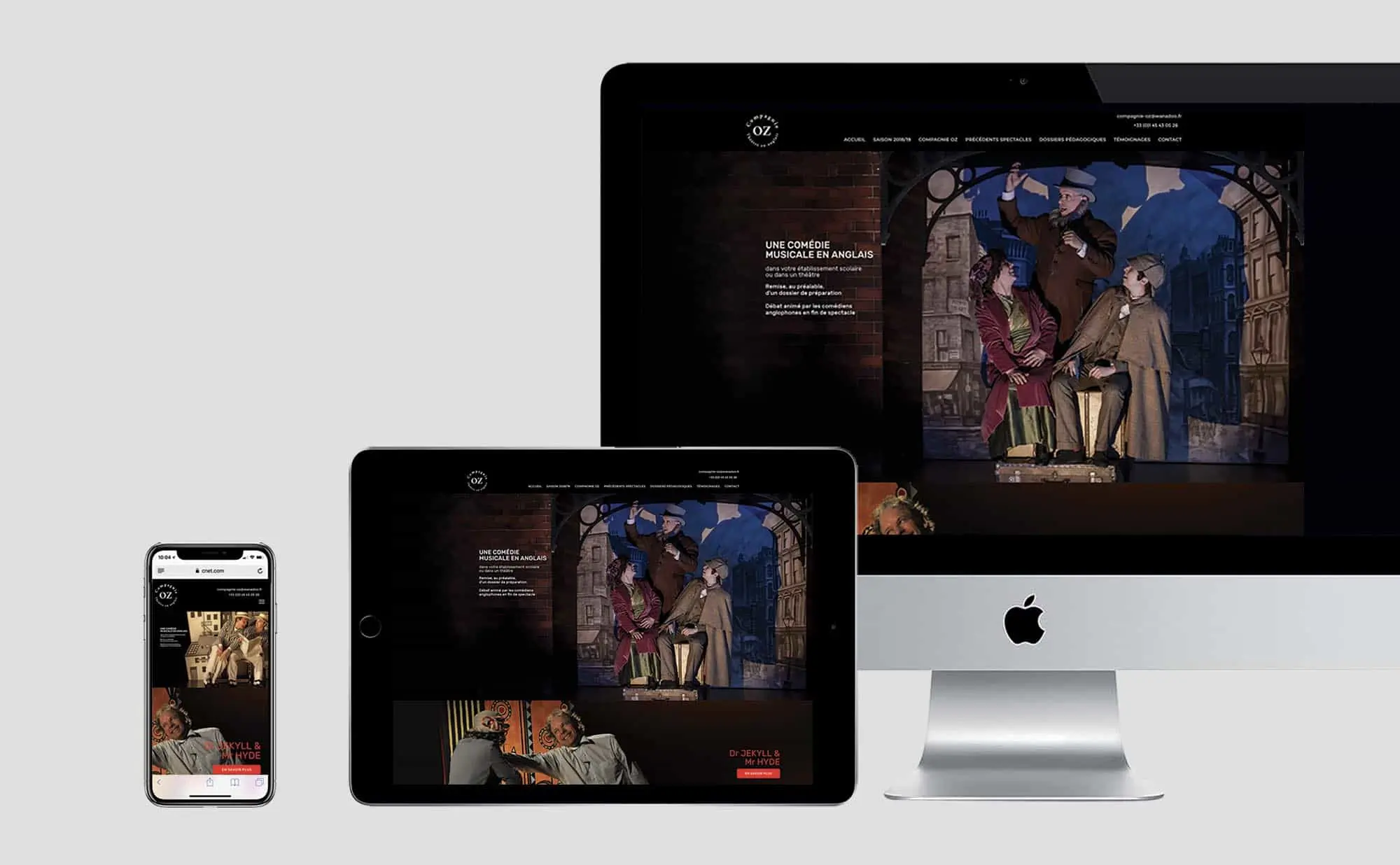 Site Web Compagnie Oz sur Apple - Développeur Web Freelance Paris - Florian Perrier